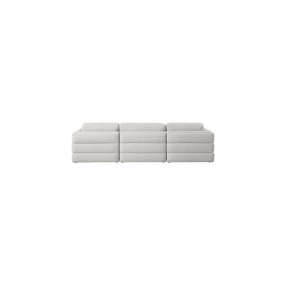 Beckham Beige Durable Linen Textured Fabric Modular Sofa