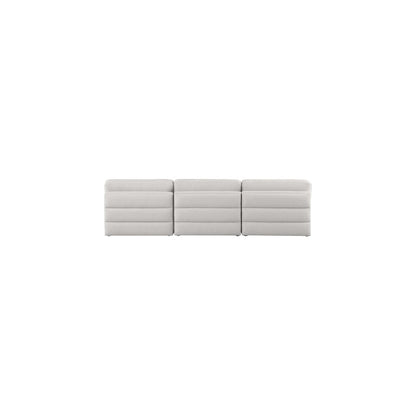 Beckham Beige Durable Linen Textured Fabric Modular Sofa