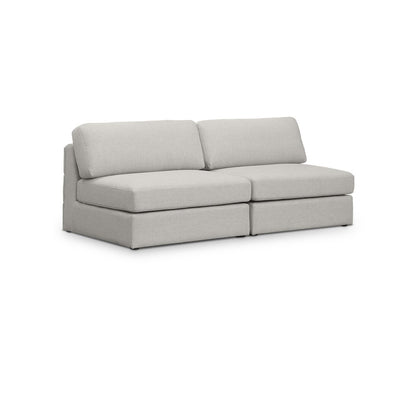 Beckham Beige Durable Linen Textured Fabric Modular Sofa