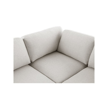 Beckham Beige Durable Linen Textured Fabric Modular Sectional