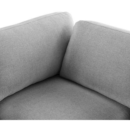 Beckham Grey Durable Linen Textured Fabric Corner