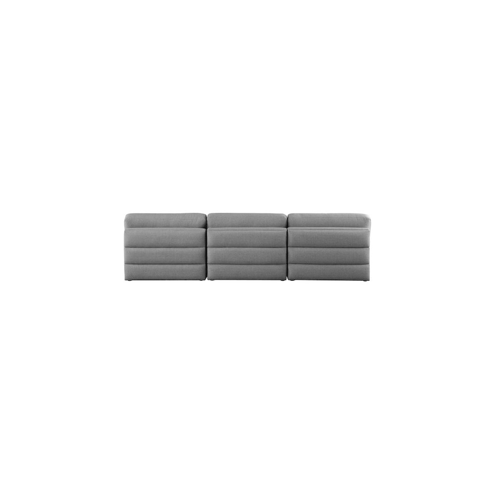 Beckham Grey Durable Linen Textured Fabric Modular Sofa