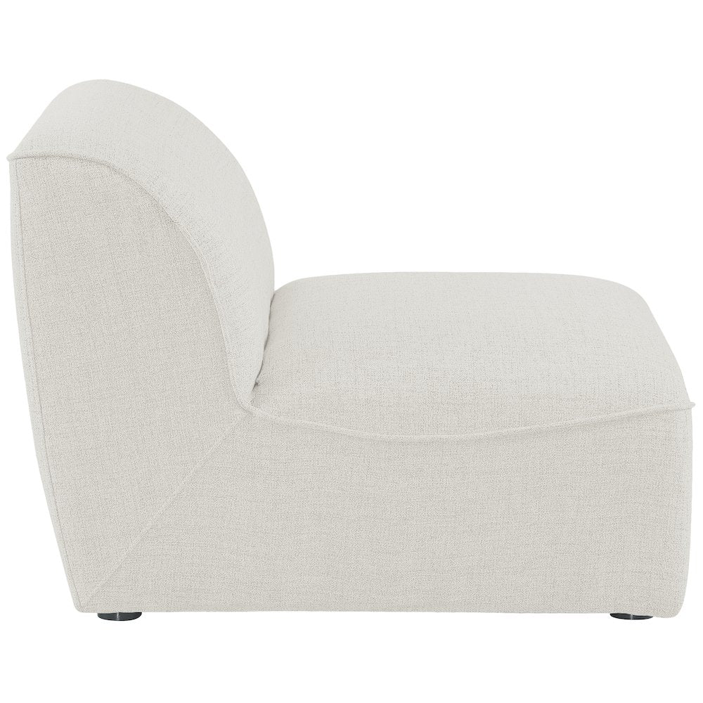 Miramar Cream Durable Linen Textured Armless
