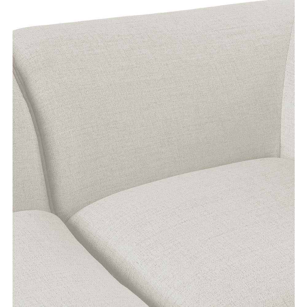 Miramar Cream Durable Linen Textured Armless