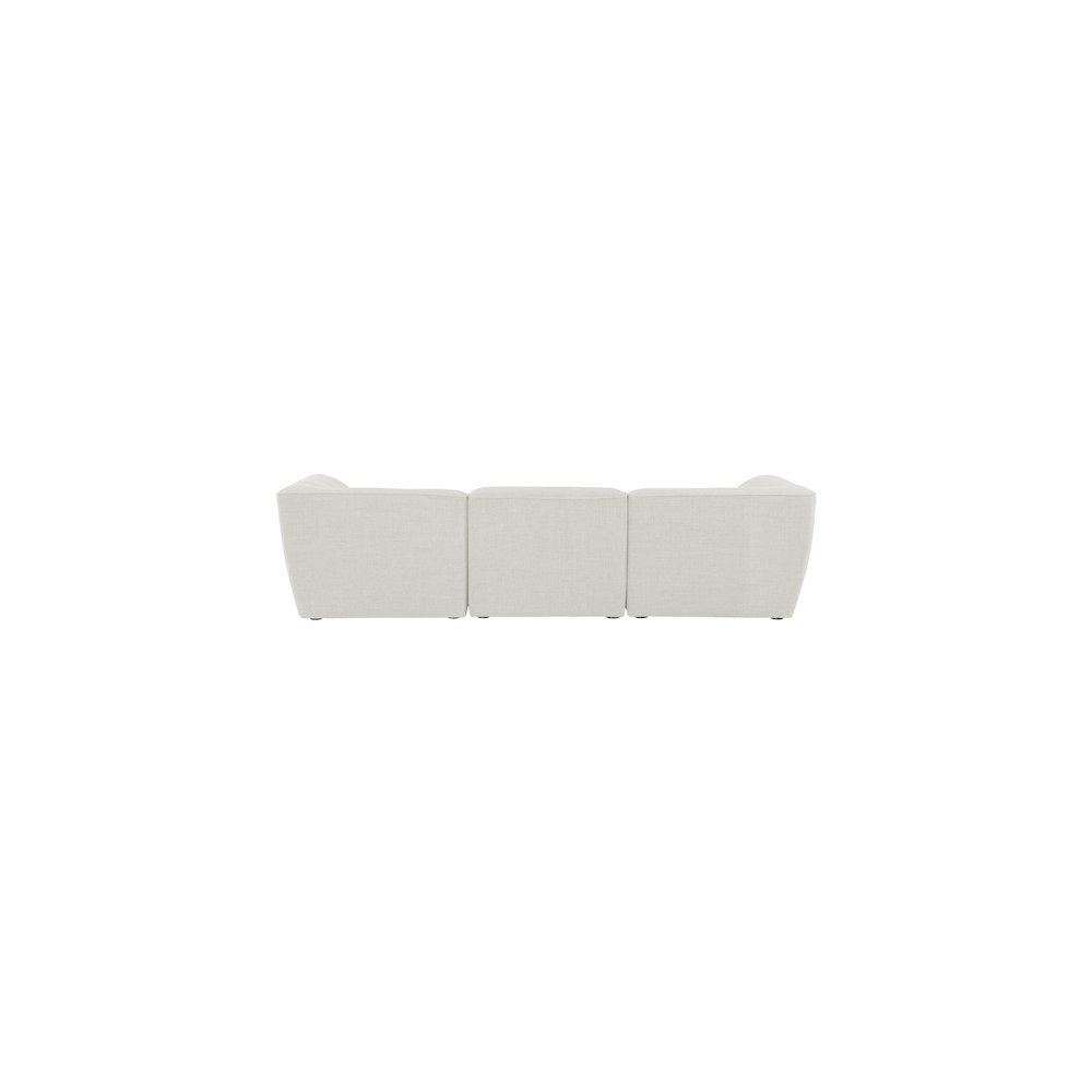 Miramar Cream Durable Linen Textured Modular Sofa