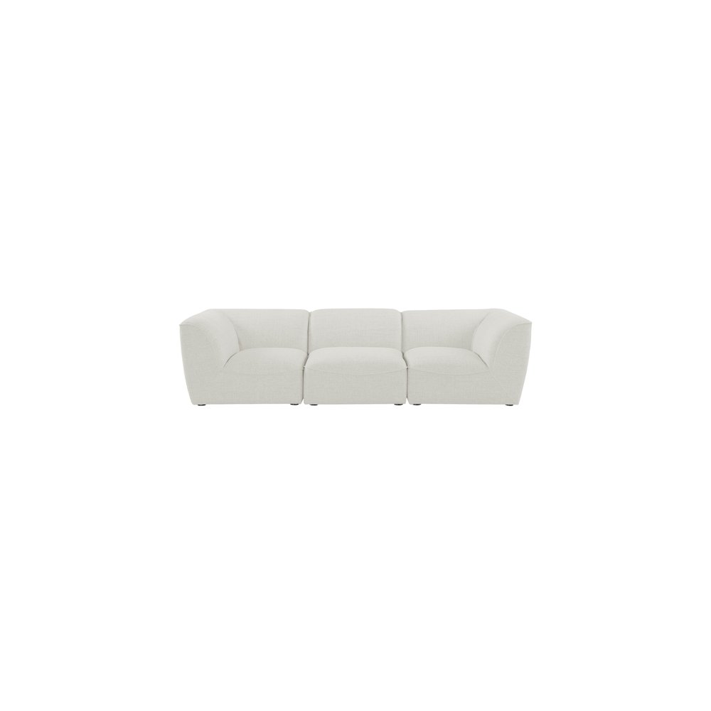 Miramar Cream Durable Linen Textured Modular Sofa