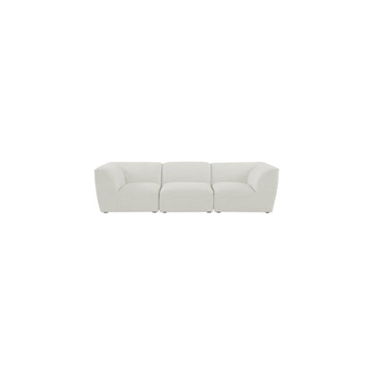 Miramar Cream Durable Linen Textured Modular Sofa