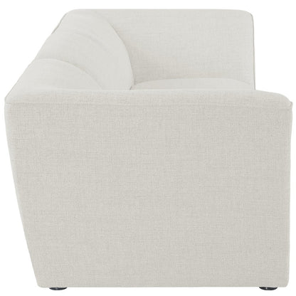 Miramar Cream Durable Linen Textured Modular Sofa