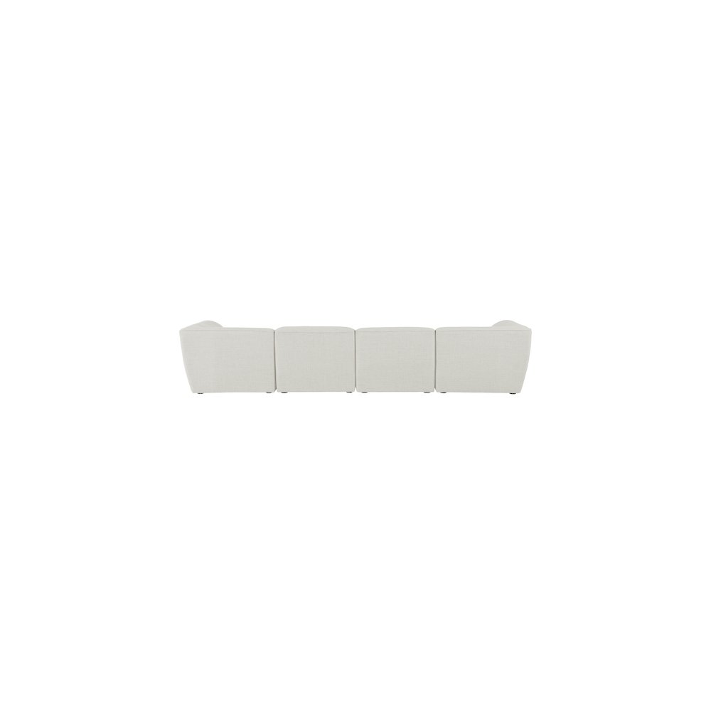 Miramar Cream Durable Linen Textured Modular Sofa