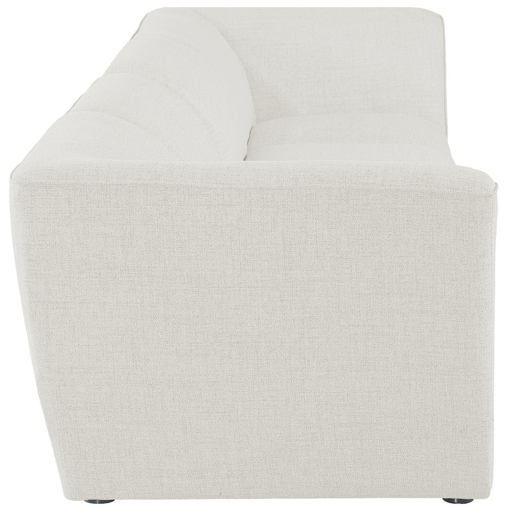 Miramar Cream Durable Linen Textured Modular Sofa