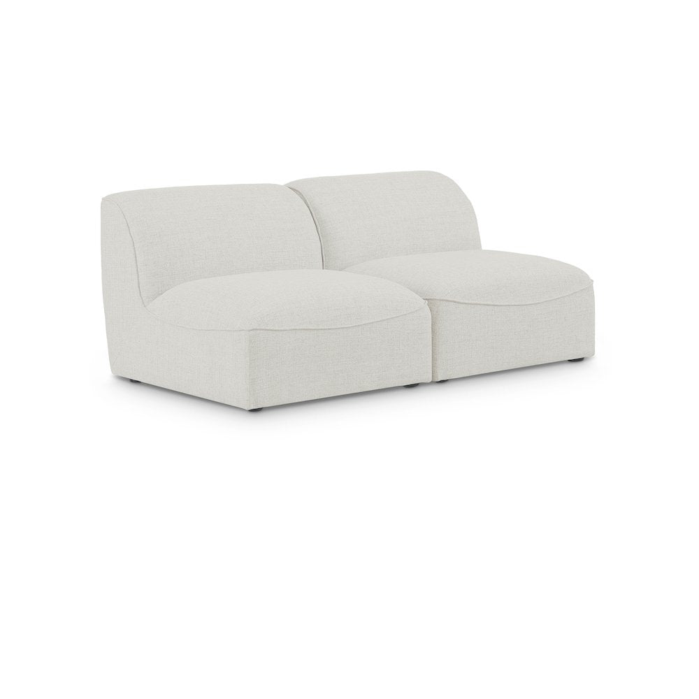 Miramar Cream Durable Linen Textured Modular Sofa