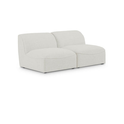 Miramar Cream Durable Linen Textured Modular Sofa