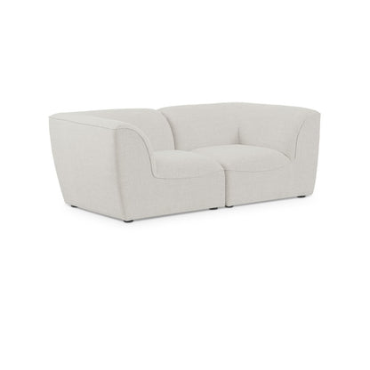 Miramar Cream Durable Linen Textured Modular Sofa