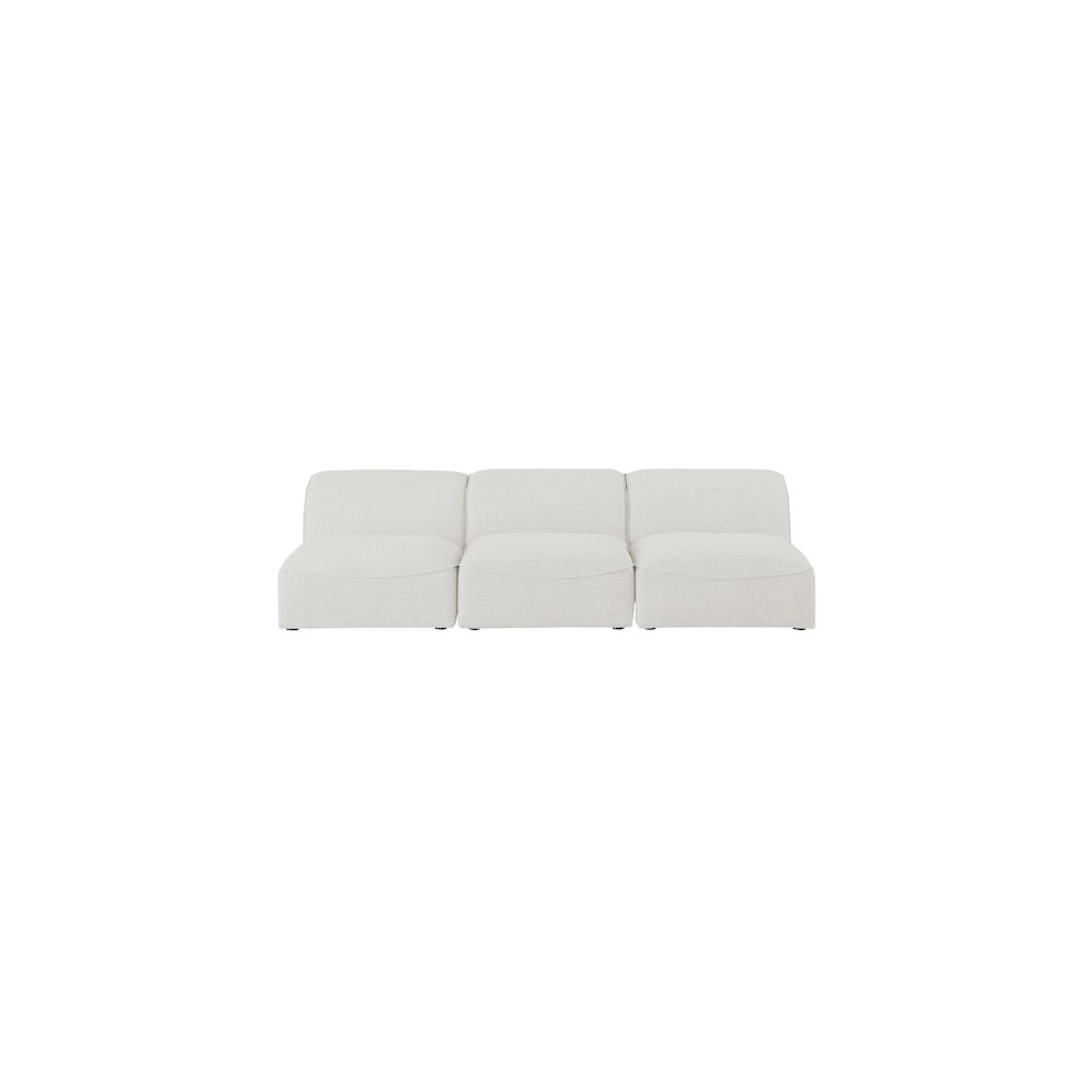 Miramar Cream Durable Linen Textured Modular Sofa
