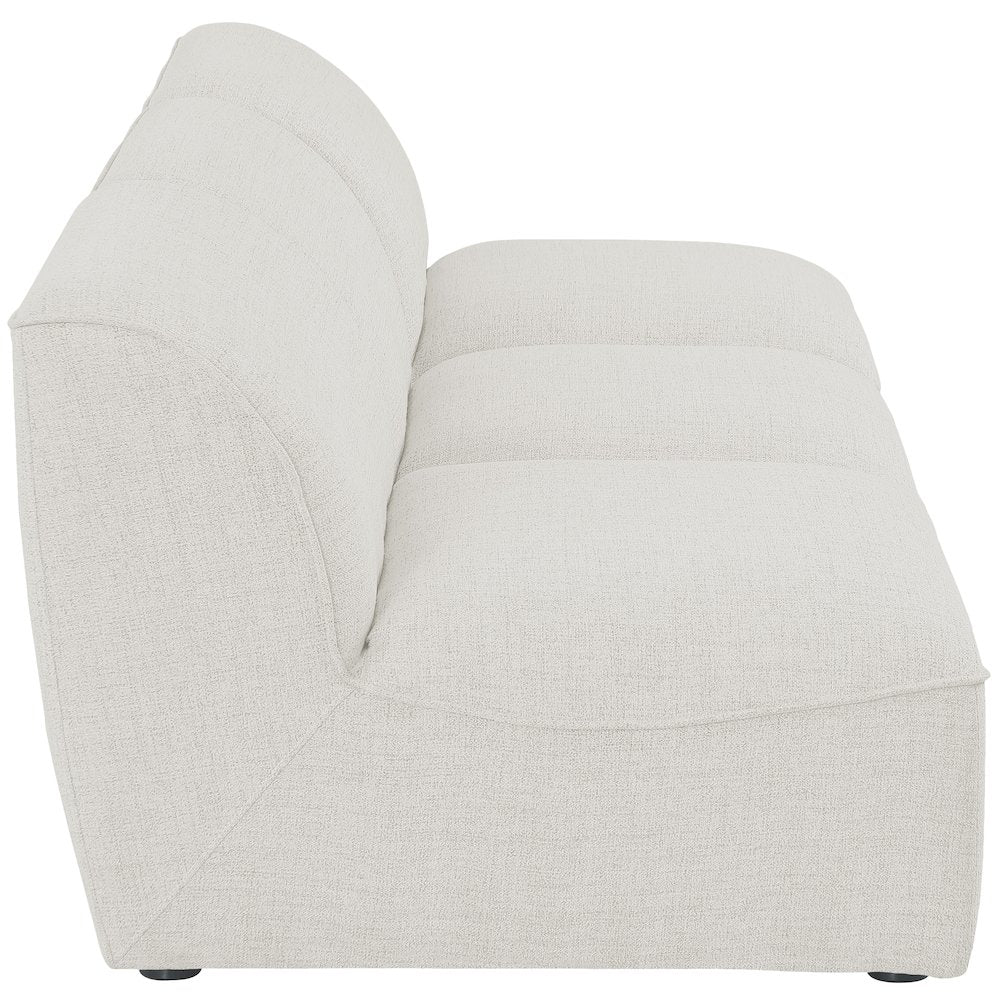 Miramar Cream Durable Linen Textured Modular Sofa