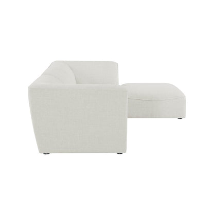 Miramar Cream Durable Linen Textured Modular Sectional