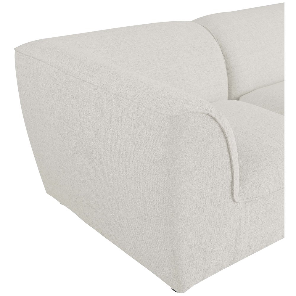 Miramar Cream Durable Linen Textured Modular Sectional