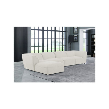 Miramar Cream Durable Linen Textured Modular Sectional