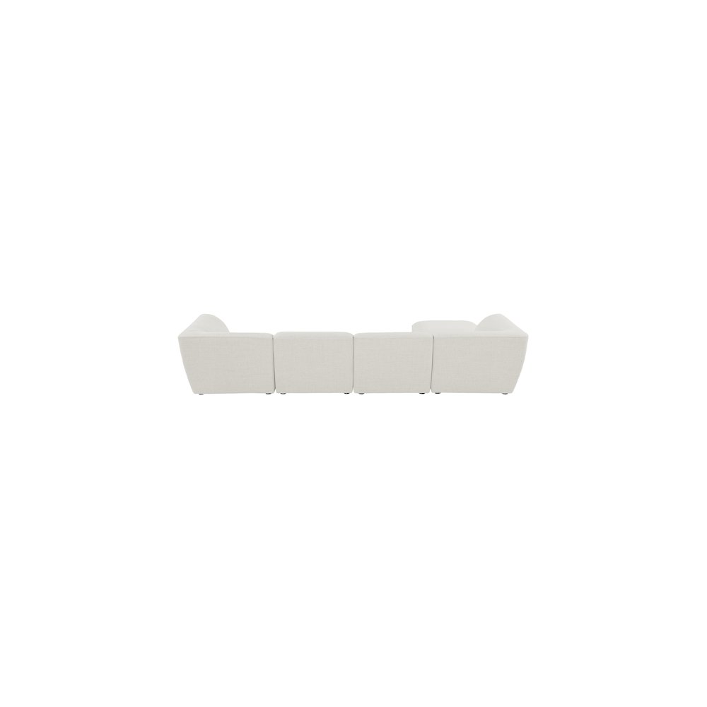 Miramar Cream Durable Linen Textured Modular Sectional