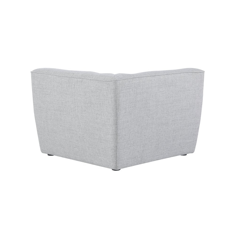 Miramar Grey Durable Linen Textured Corner