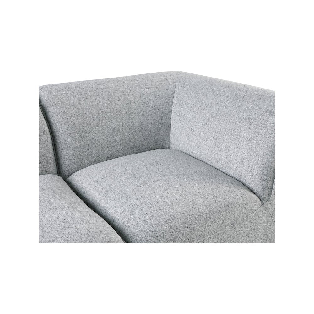 Miramar Grey Durable Linen Textured Corner