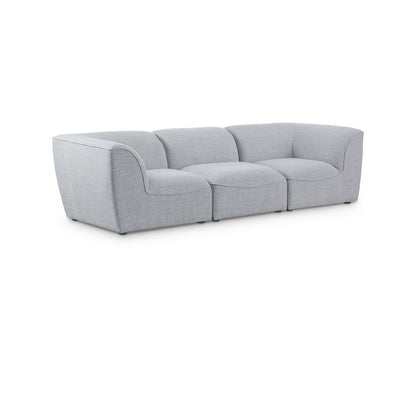 Miramar Grey Durable Linen Textured Modular Sofa