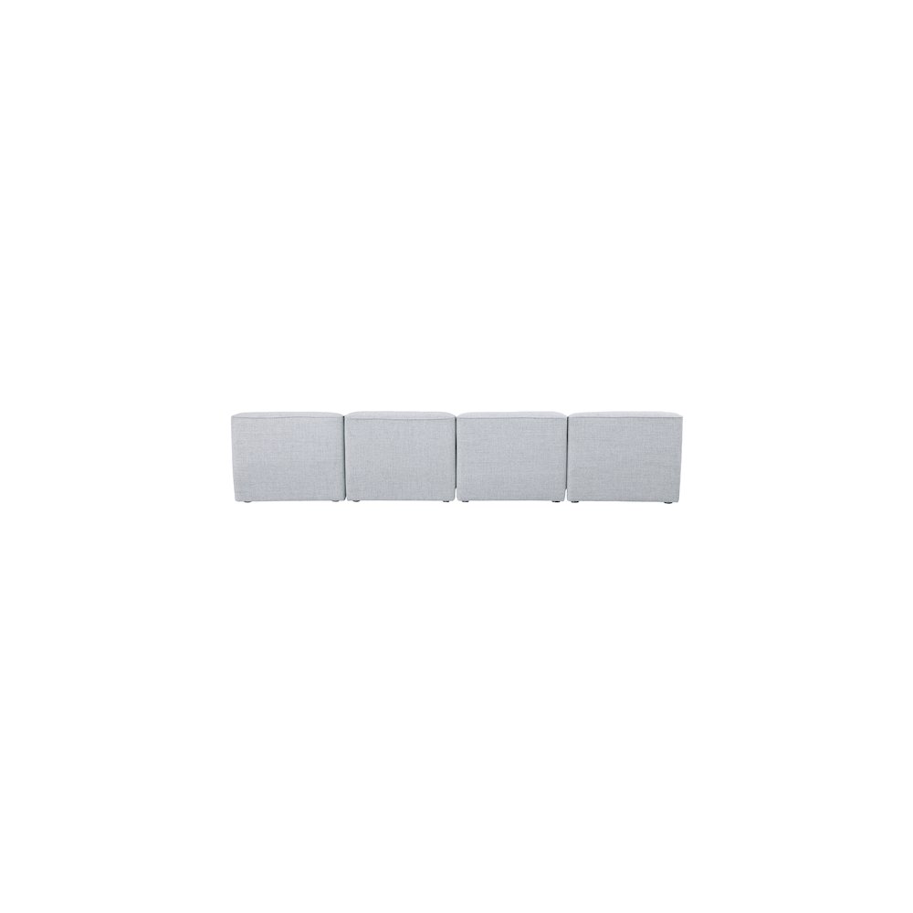 Miramar Grey Durable Linen Textured Modular Sofa