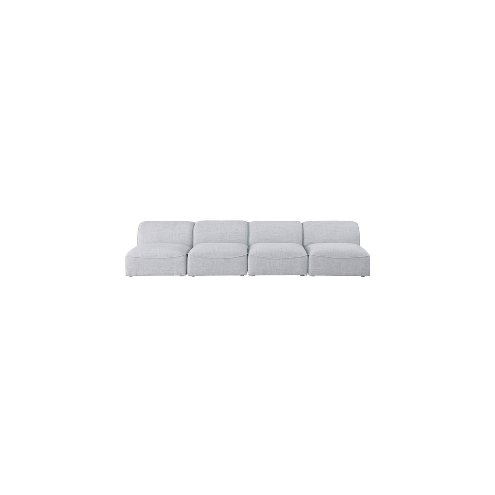 Miramar Grey Durable Linen Textured Modular Sofa