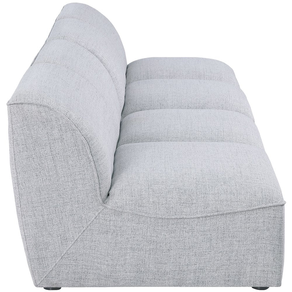 Miramar Grey Durable Linen Textured Modular Sofa