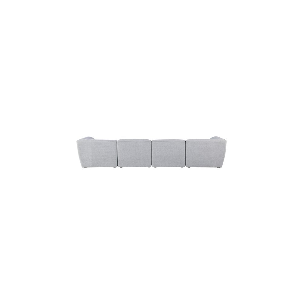 Miramar Grey Durable Linen Textured Modular Sofa