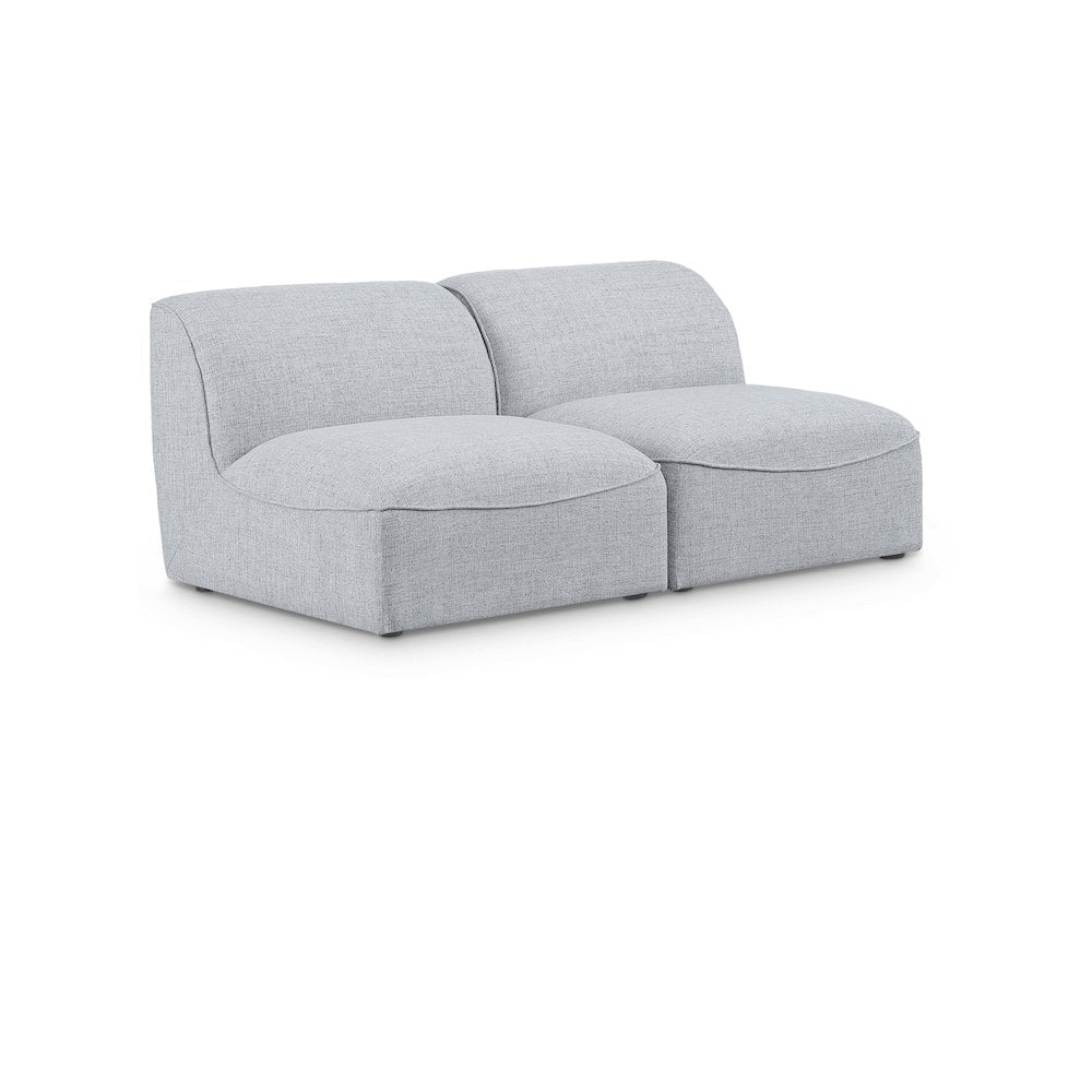 Miramar Grey Durable Linen Textured Modular Sofa