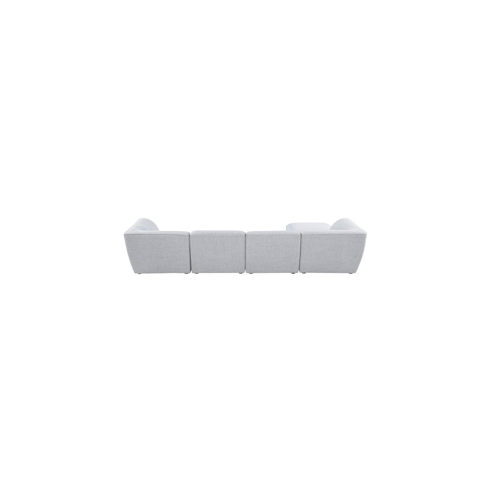 Miramar Grey Durable Linen Textured Modular Sectional