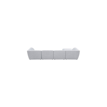 Miramar Grey Durable Linen Textured Modular Sectional