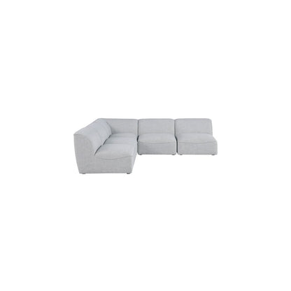 Miramar Grey Durable Linen Textured Modular Sectional