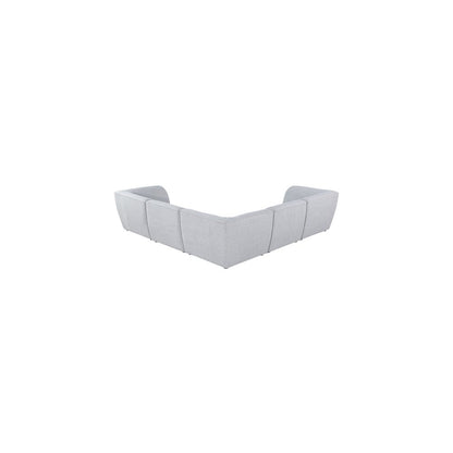 Miramar Grey Durable Linen Textured Modular Sectional