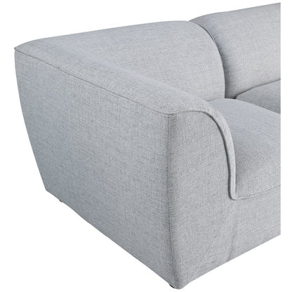 Miramar Grey Durable Linen Textured Modular Sectional