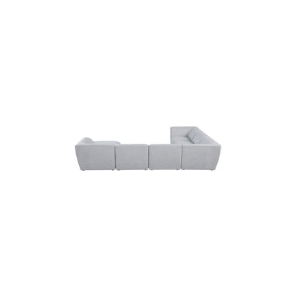 Miramar Grey Durable Linen Textured Modular Sectional