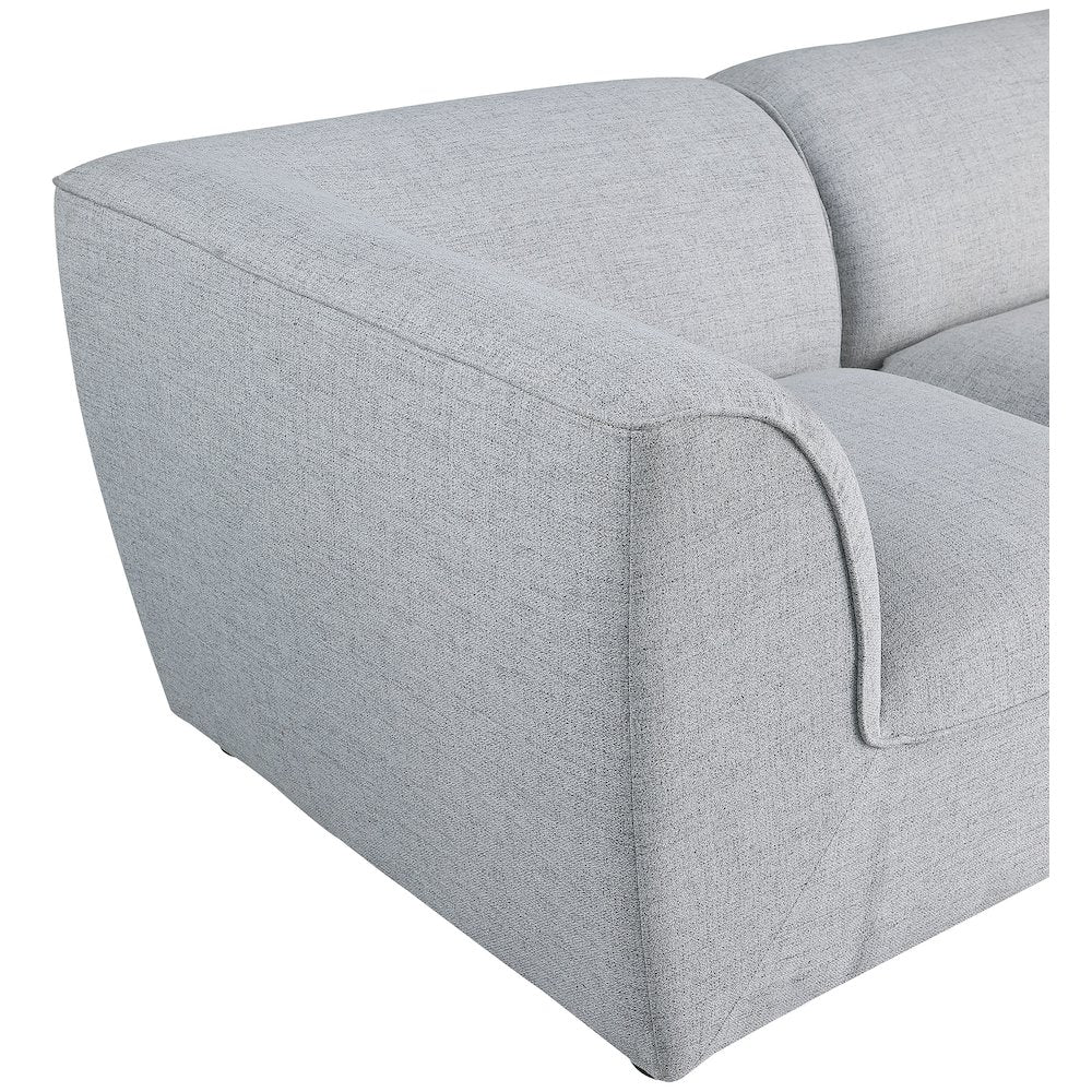 Miramar Grey Durable Linen Textured Modular Sectional
