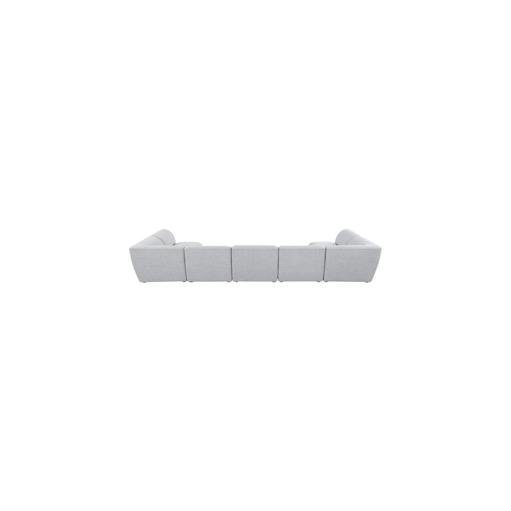 Miramar Grey Durable Linen Textured Modular Sectional