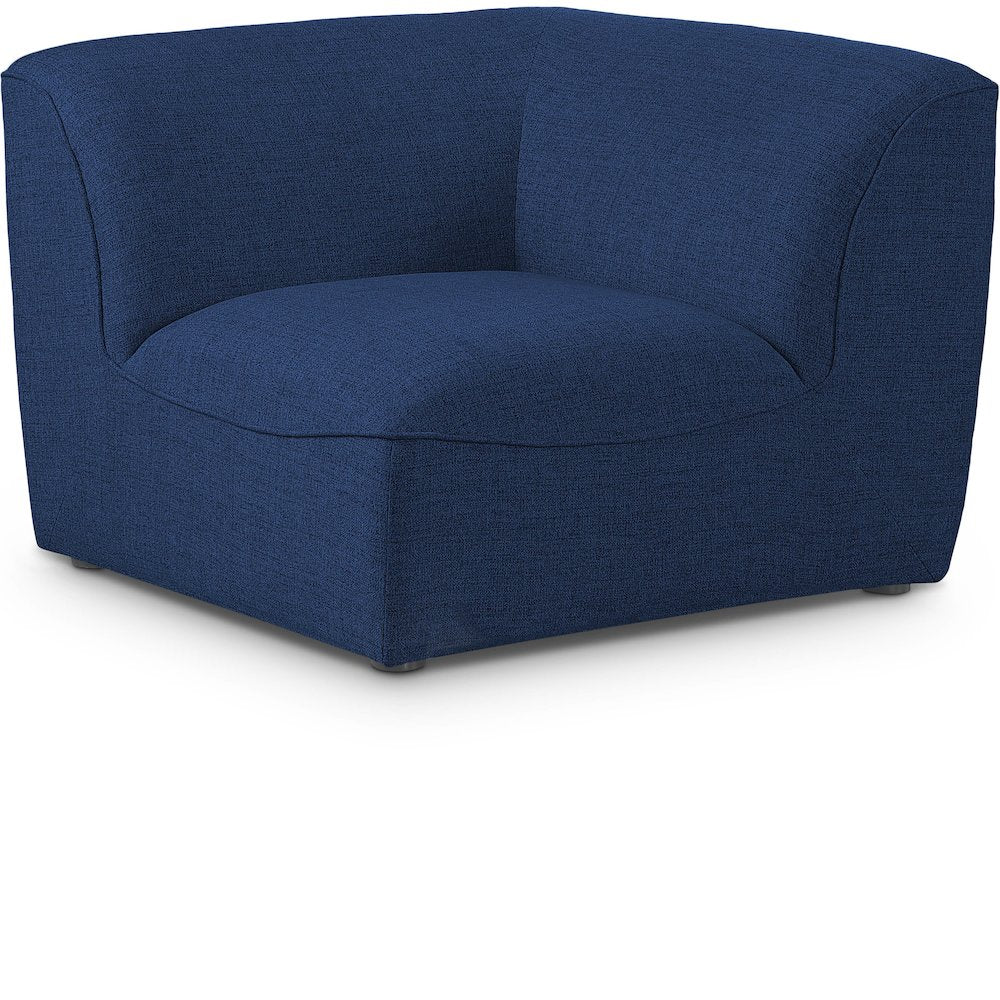 Miramar Navy Durable Linen Textured Corner