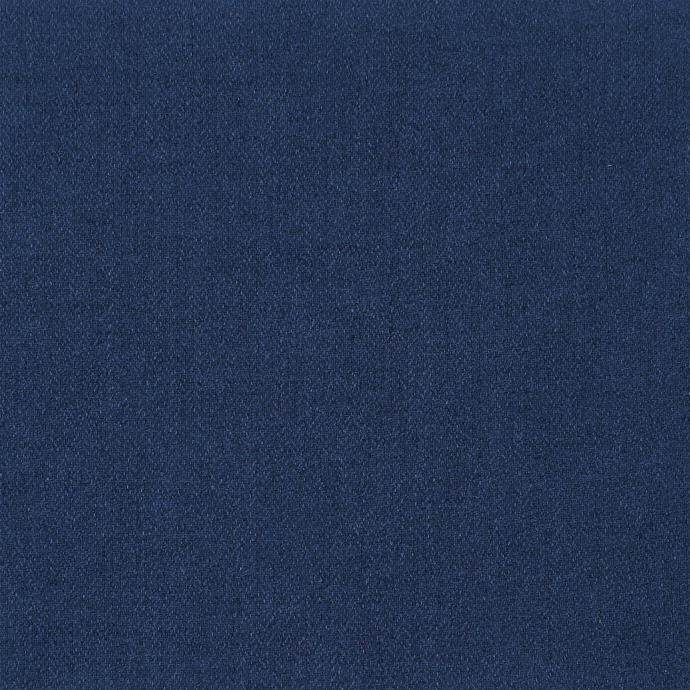 Miramar Navy Durable Linen Textured Ottoman