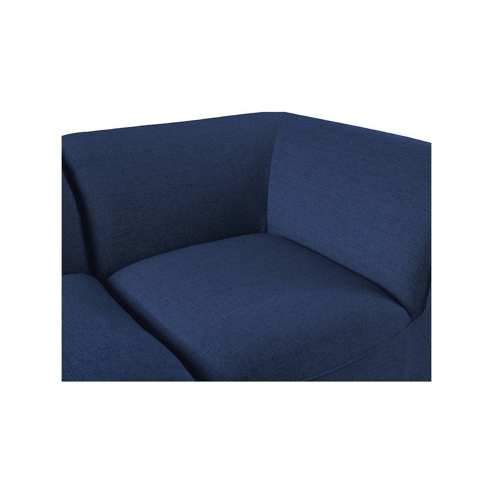 Miramar Navy Durable Linen Textured Modular Sofa