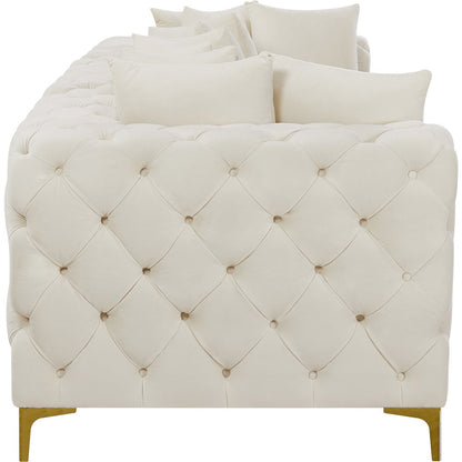 Tremblay Cream Velvet Modular Sofa
