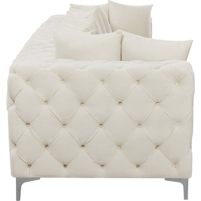 Tremblay Cream Velvet Modular Sofa