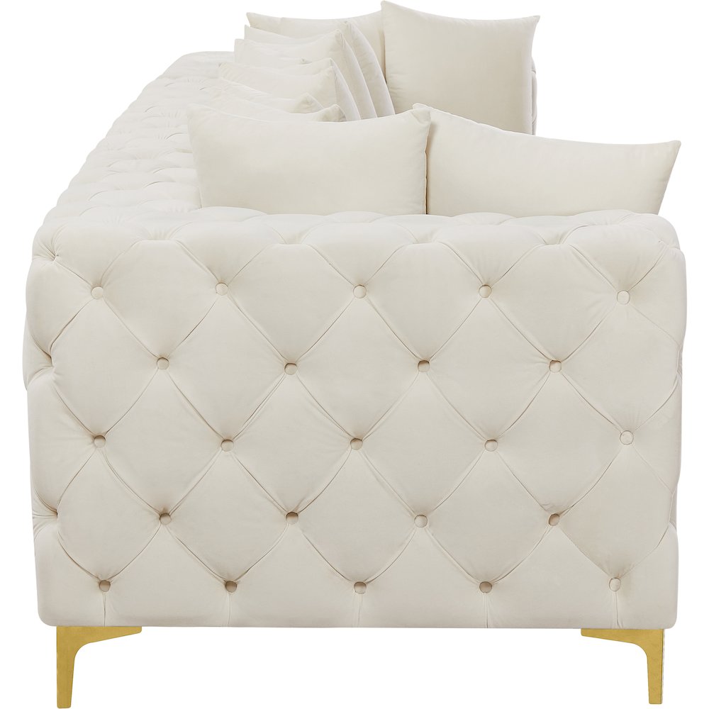 Tremblay Cream Velvet Modular Sofa