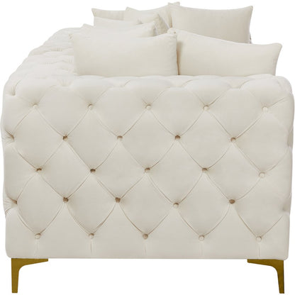 Tremblay Cream Velvet Modular Sofa