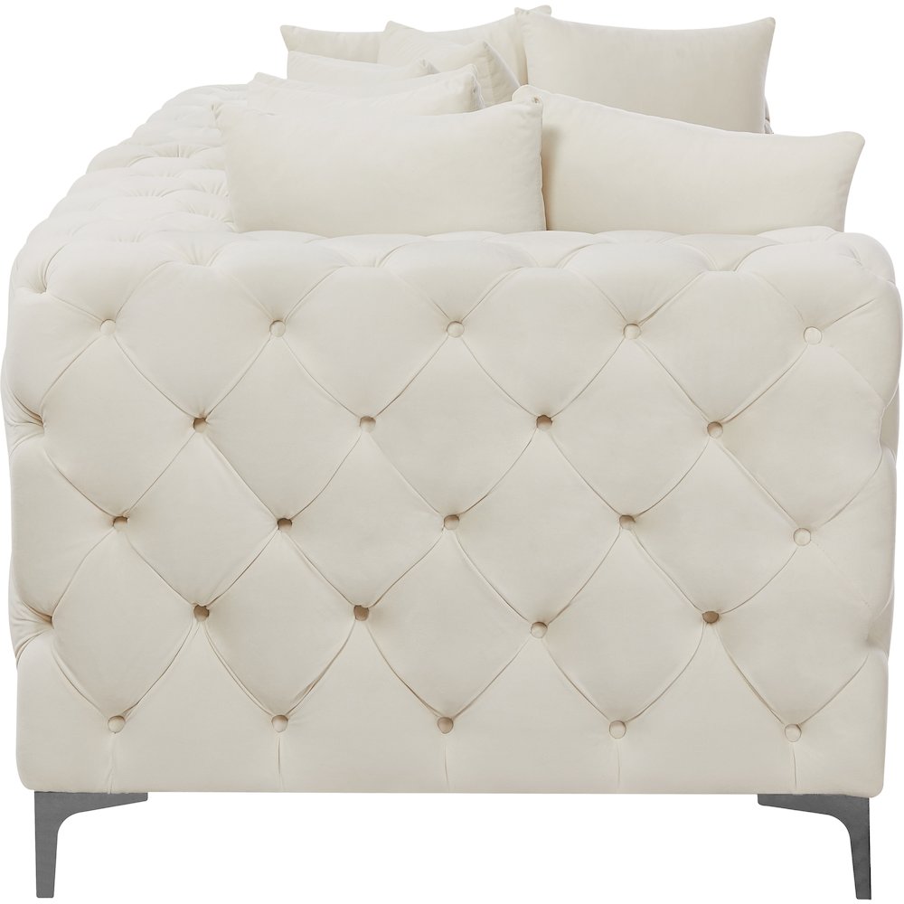 Tremblay Cream Velvet Modular Sofa