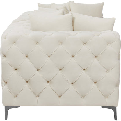 Tremblay Cream Velvet Modular Sofa