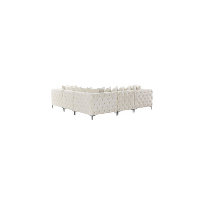 Tremblay Cream Velvet Modular Sectional
