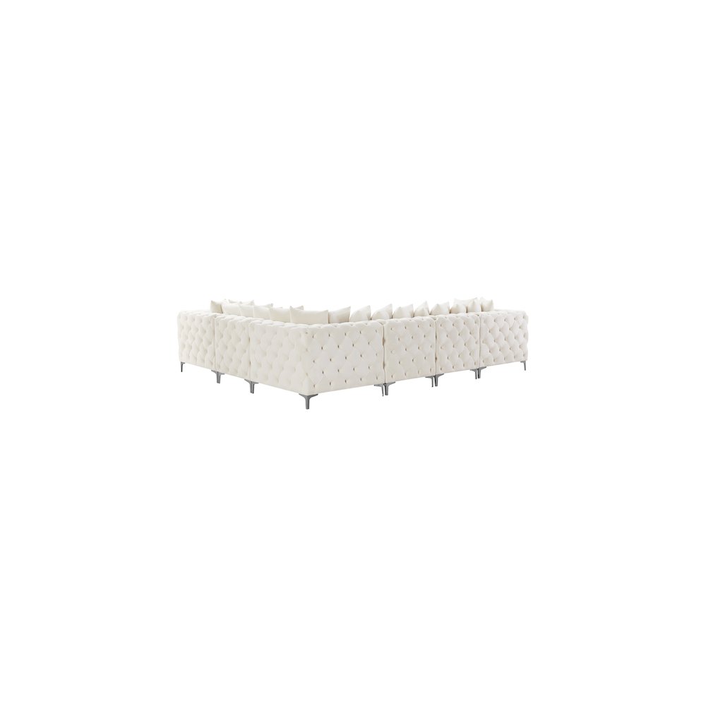 Tremblay Cream Velvet Modular Sectional